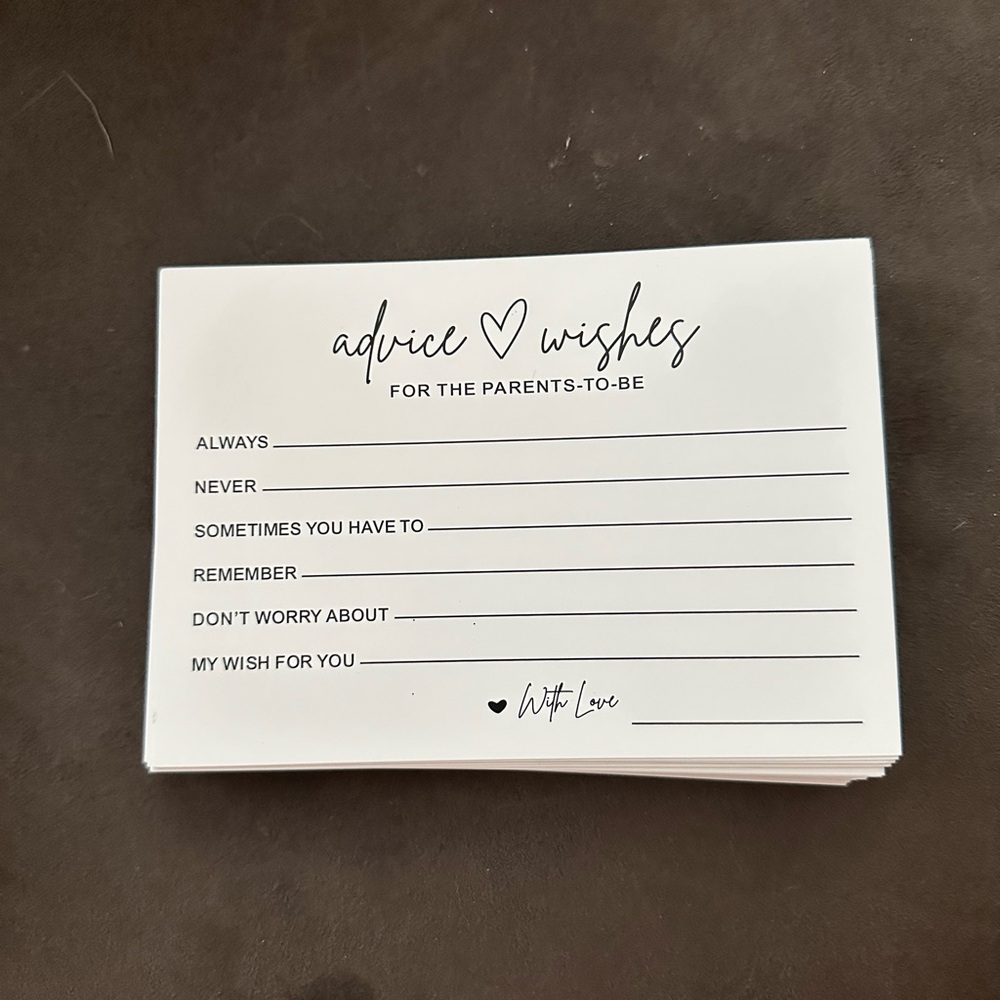 Advice and Wishes Cards for Parents-to-Be